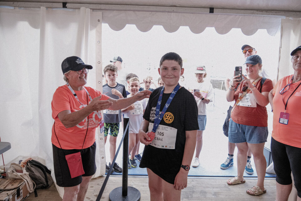 Esteban a couru son triathlon de Deauville.