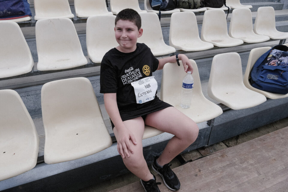 Esteban a couru son triathlon de Deauville.