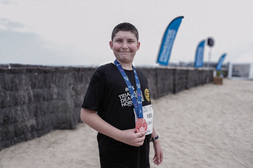 Esteban a couru son triathlon de Deauville.