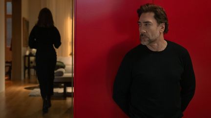 Javier Bardem dans "Bunker", le dernier film de Florian Zeller, présenté en avant-première au Festival du film américain de Deauville. (BLUE MORNING PICTURES - MOD PRODUCCIONES - PATHÉ FILMS)